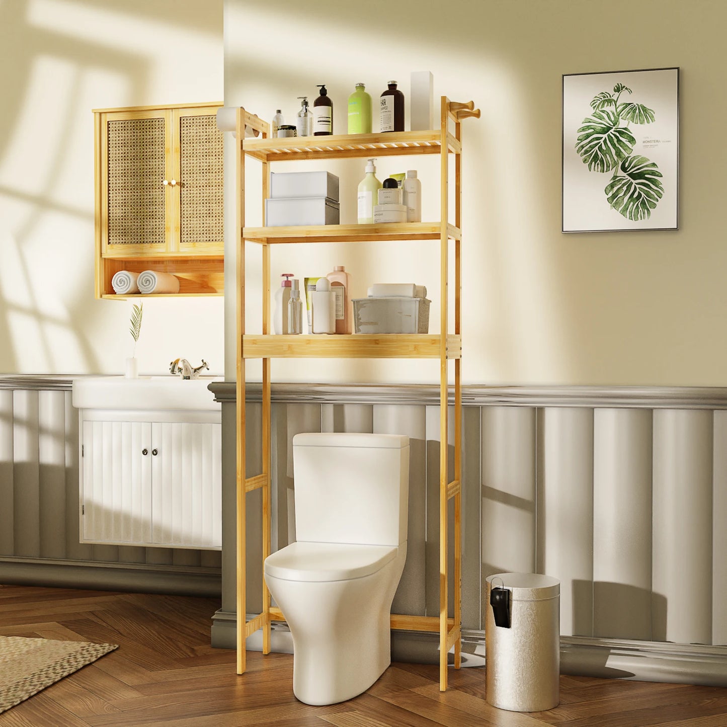 Bathroom Space Saver Over Toilet 3 Tier Shelf Organizer