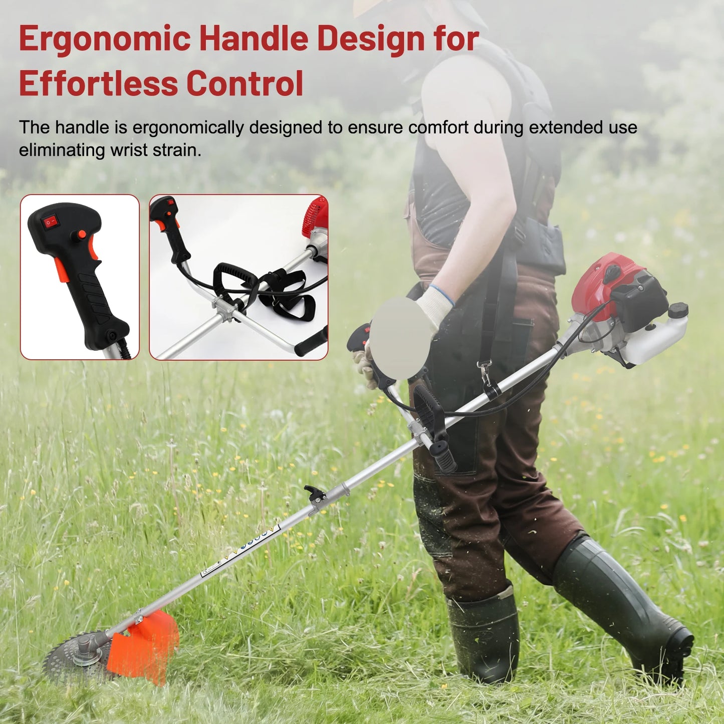 Gas Powered 2-Stroke Weed Wacker 4-In-1 String Trimmer