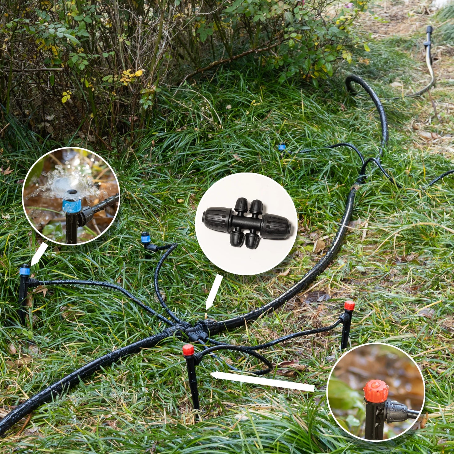 Terrawen Drip Irrigation System Kit With Locking Fittings
