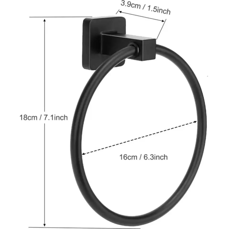 Stainless Steel Wall Mounted Round Towel Ring Bathroom
