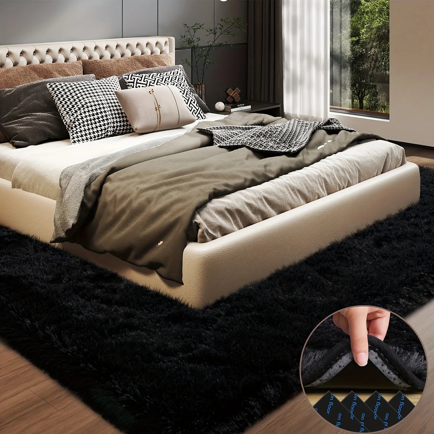 Aubusson Style Plush Area Rug For Living Room And Bedroom