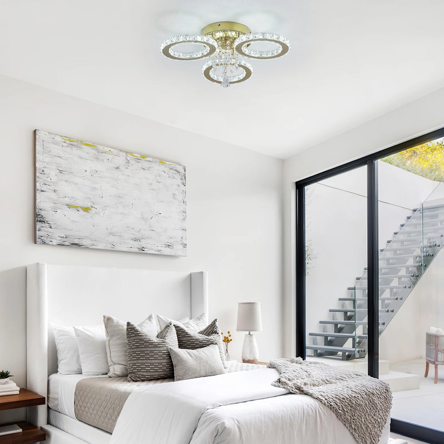 LED Crystal Chandelier Ceiling Light for Living Room