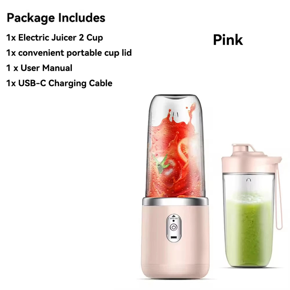 ATMDOG Portable Blender Bottle 6 Blade Electric Blender Smoothie Maker