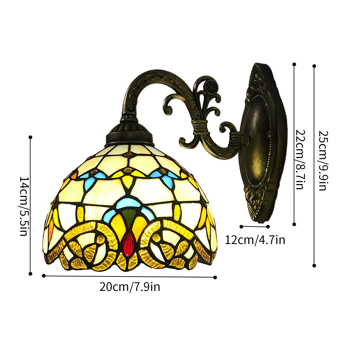 Vintage Dome Indoor Wall Lamp Handmade For Living Room Staircase
