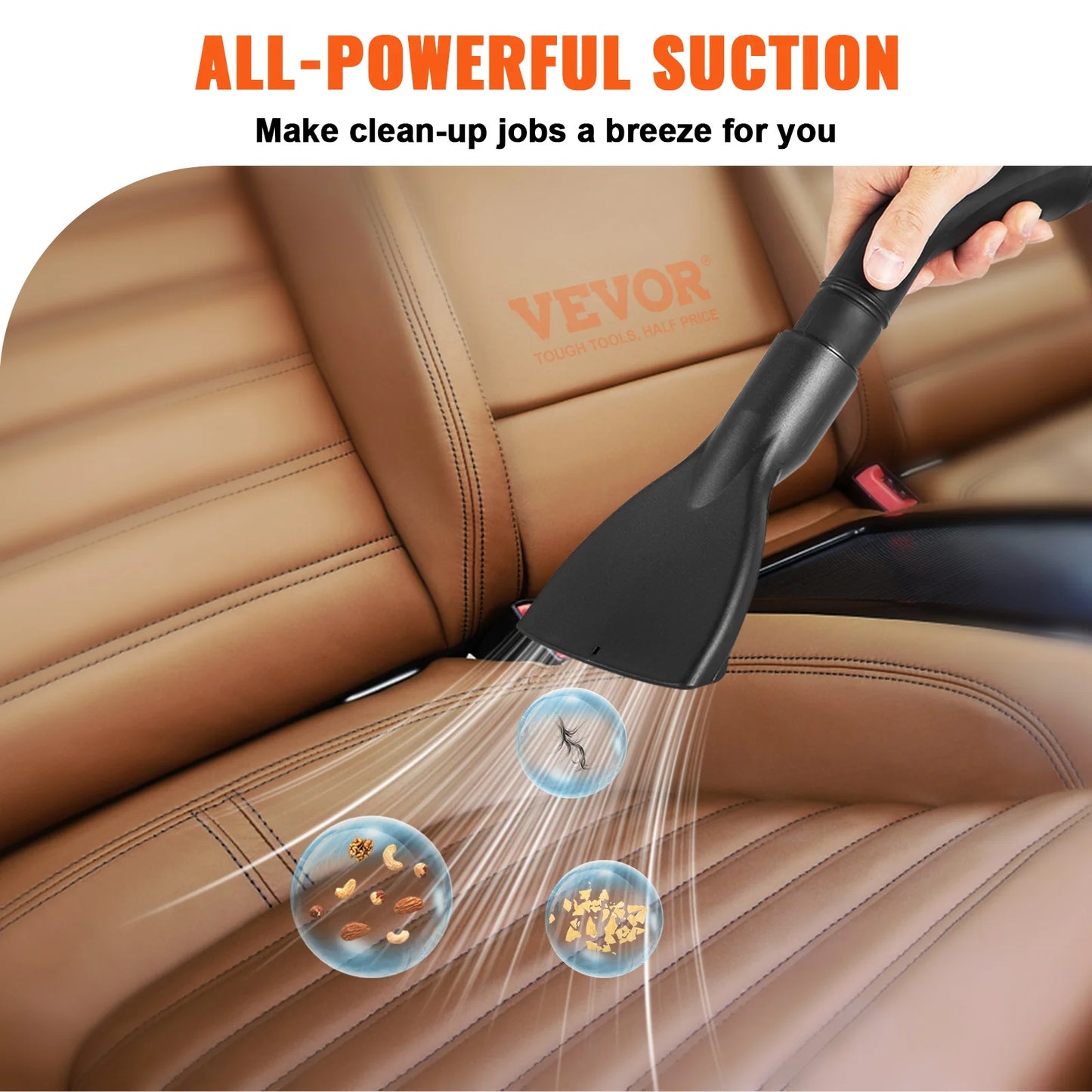 SucceBuy Wet Dry Vacuum 2.5 Peak HP 3 In 1 Blowing Function