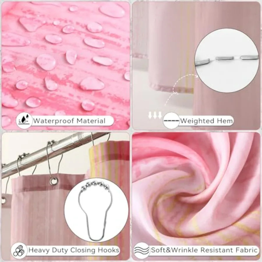 Bathroom Set With Shower Curtain Rugs Trash Can Soap Dispenser