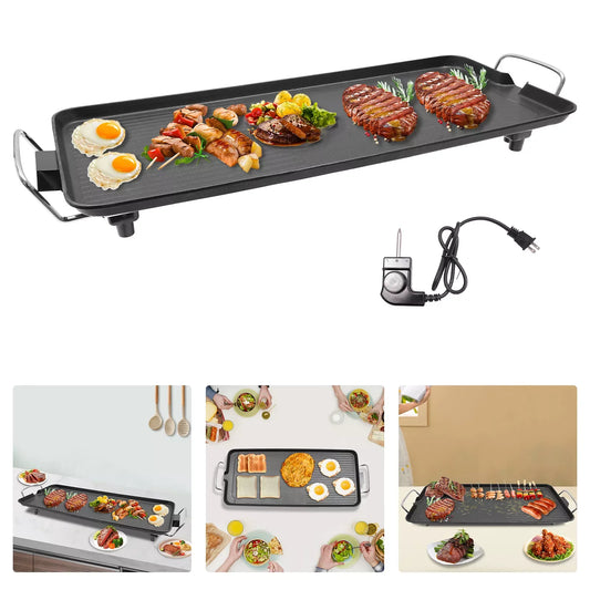 Bymaocar Smokeless Outdoor Electric BBQ Grill 1500W Aluminum Alloy