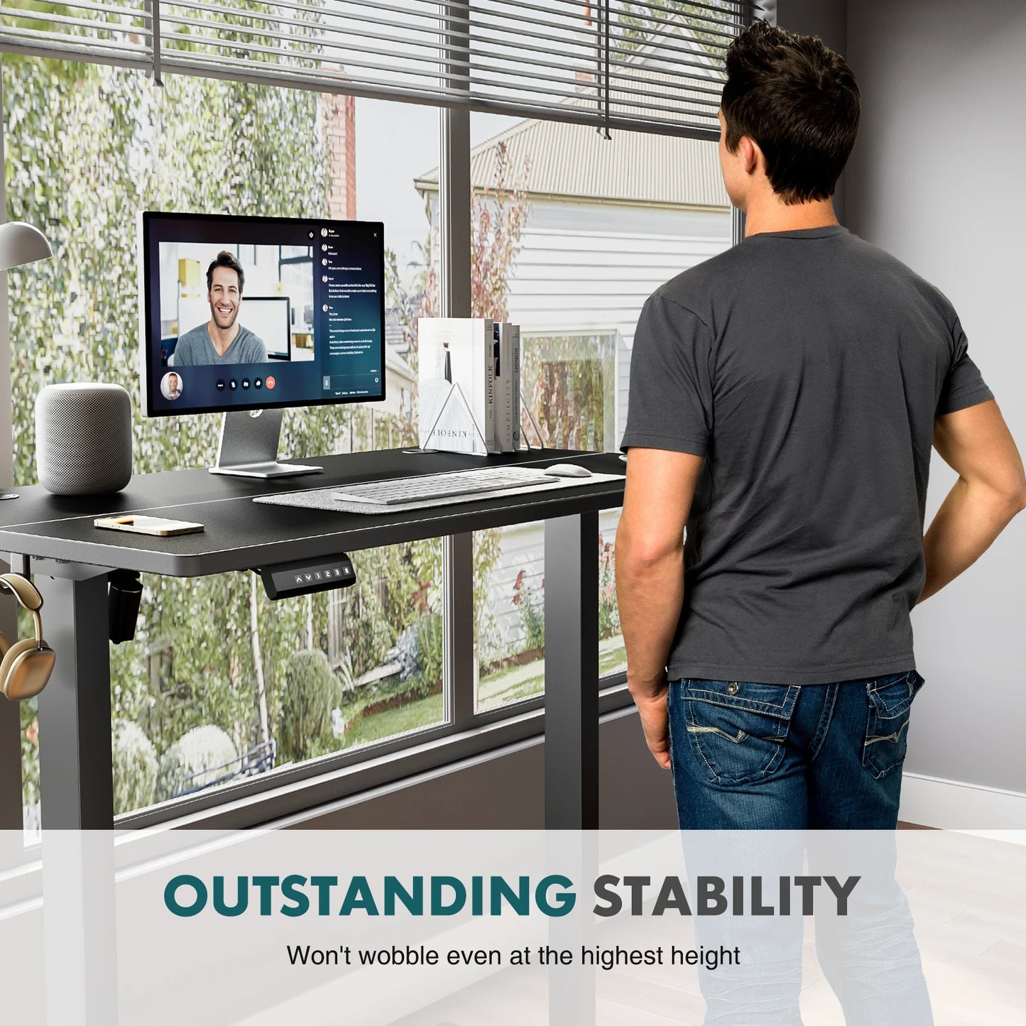 JHK Ergonomic Electric Standing Desk Height Adjustable Computer Desk