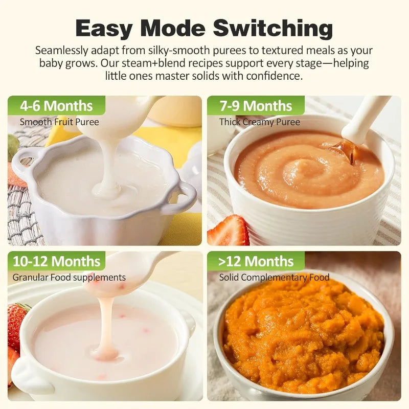 Baby Food Maker Steamer Blender 4 In 1 Auto Steam Blend Puree BPA Free