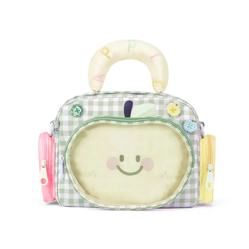 Kabaqoo Transparent Apple Graphic Backpack For Student Travel