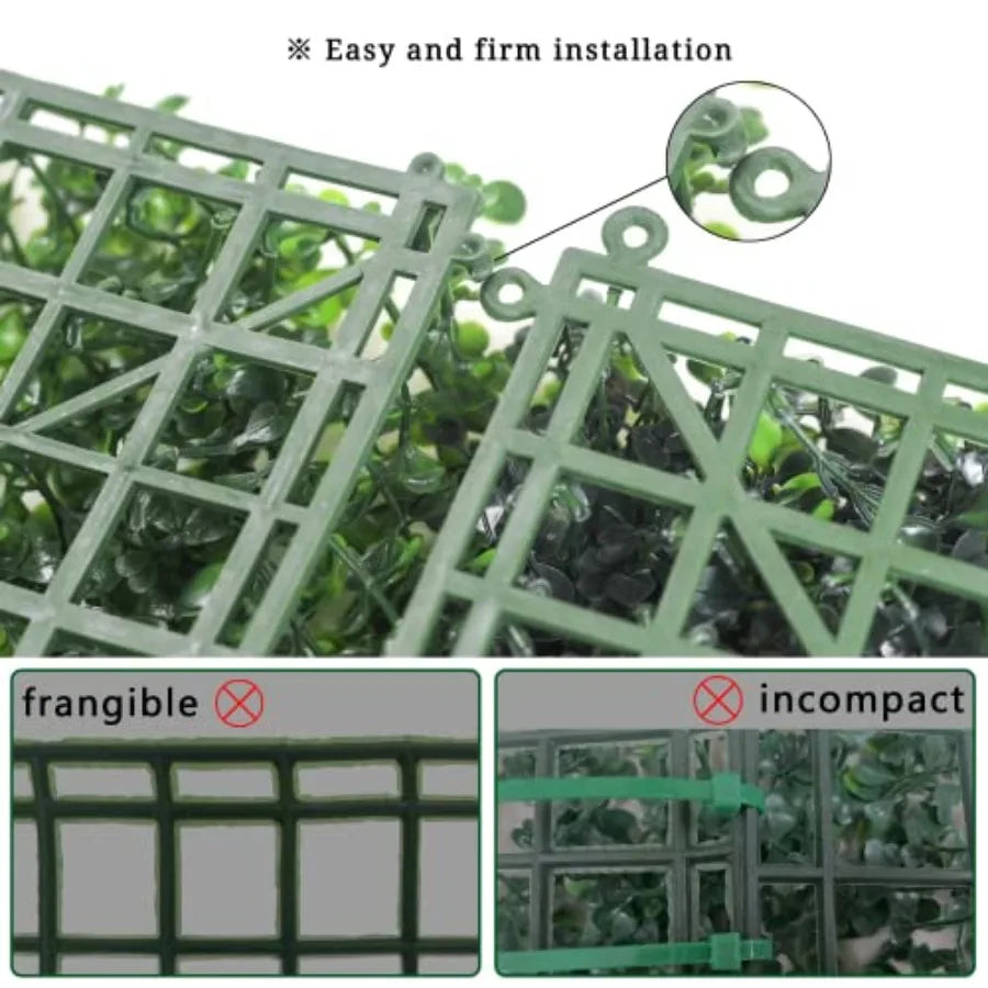 Artificial Ivy Privacy Fence Screen UV Resistant Boxwood Leaves
