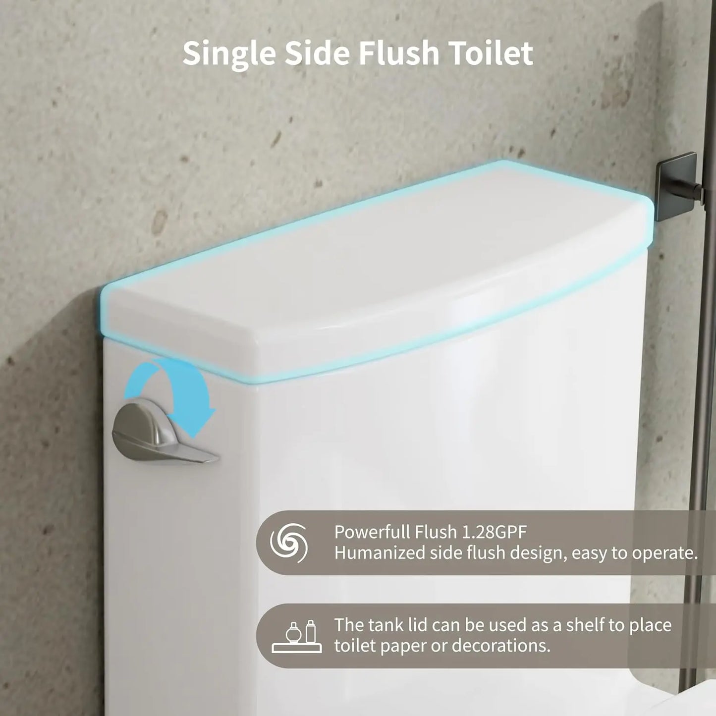 One Piece Toilet With Powerful Flush Cyclone Flushing
