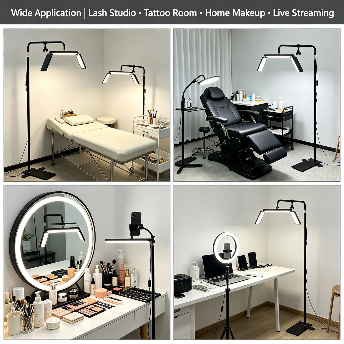 Bymaocar Half Moon LED Lash Light For Eyelash Extensions PMU Salon