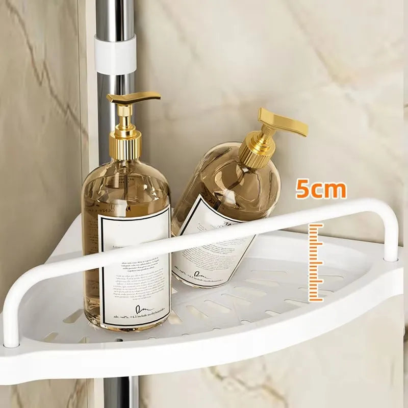 Corner Shower Bar Organizer Waterproof Floor Standing Towel Rack