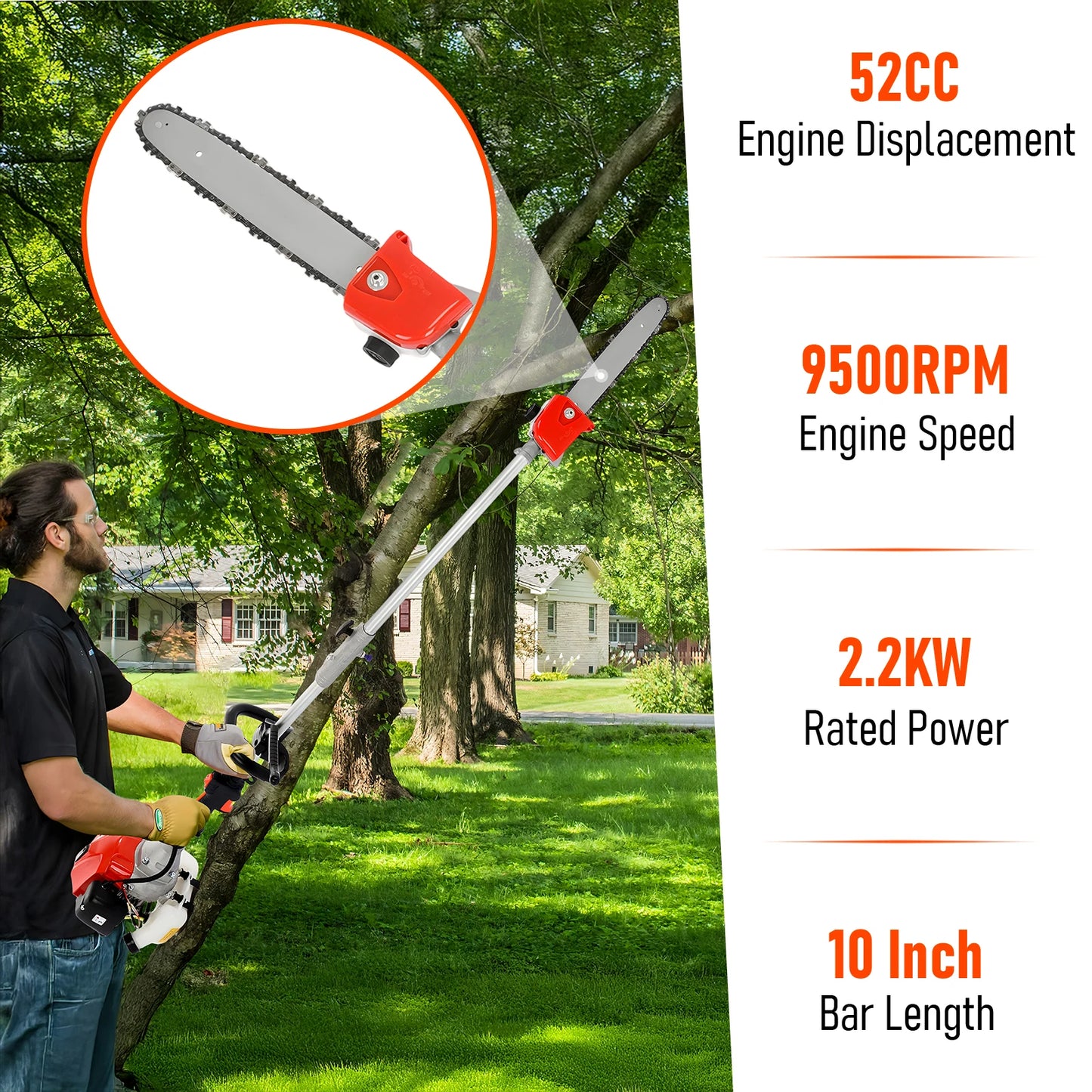 Petrol Hedge Trimmer Gas Five In One Garden Tool Cutter