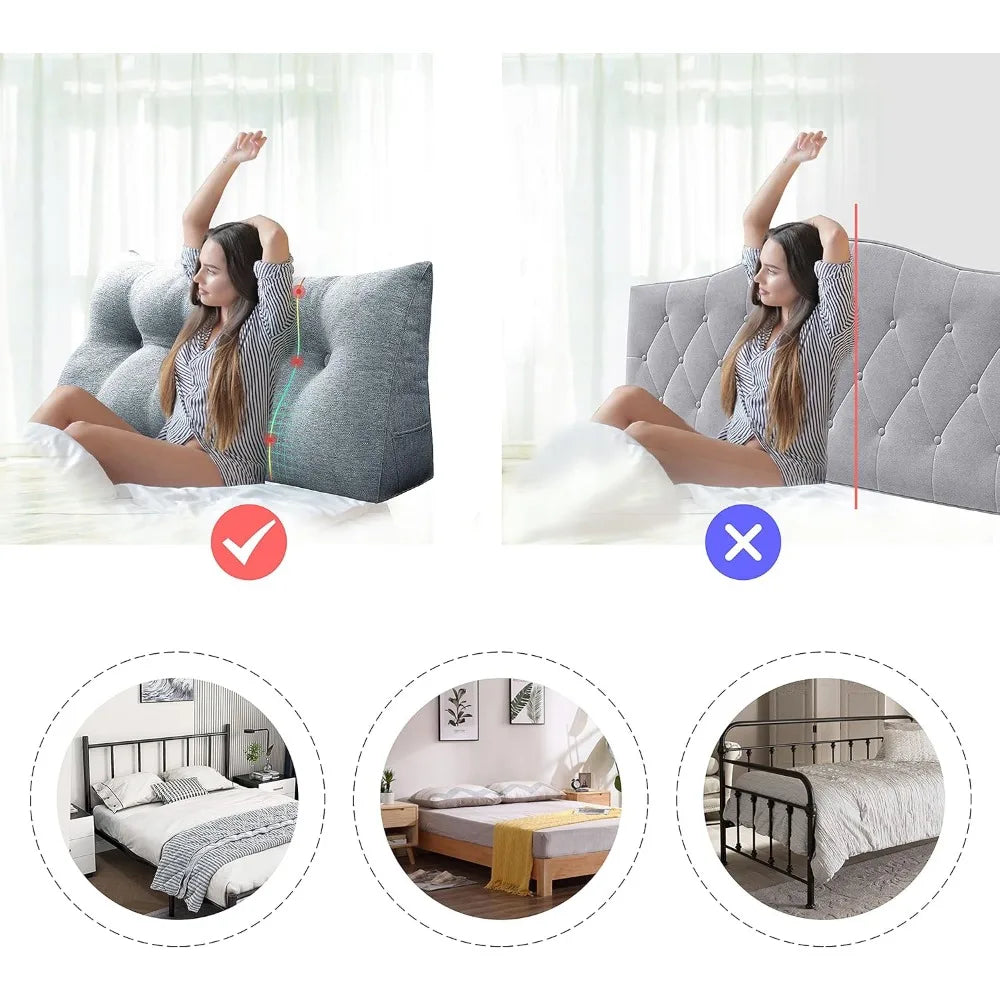 Ergonomic Padded Headboard Panels For Wall Mounting