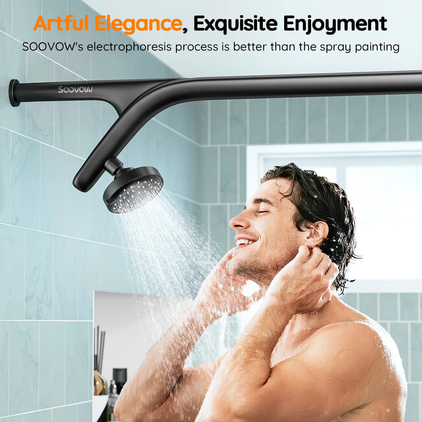 Stainless Steel Dual Shower Head System For Couples