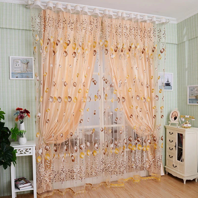 Beeinch Modern Tulip Window Curtain for Living Room Home Decor