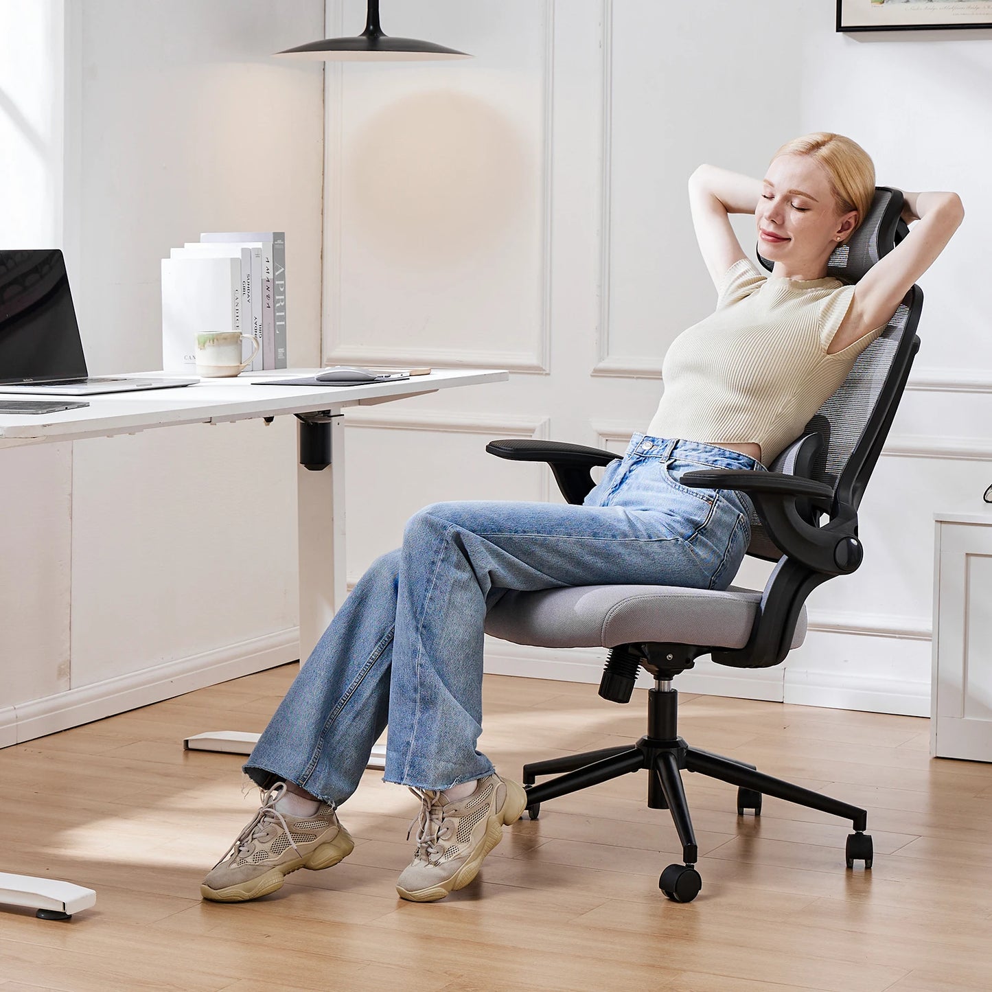 JHK Ergonomic Mesh Lumbar Support Office Chair With Adjustable Tilt