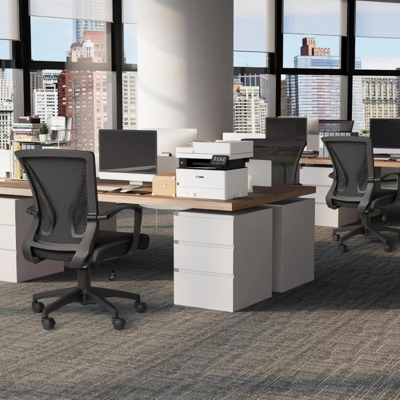 Office Chair Ergonomic Mesh Chair With Lumbar Support And Armrests