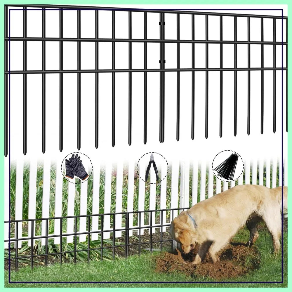 No Dig Garden Fence For Dogs And Rabbits Rustproof Barrier