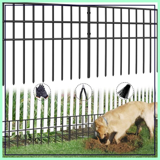 No Dig Garden Fence For Dogs And Rabbits Rustproof Barrier
