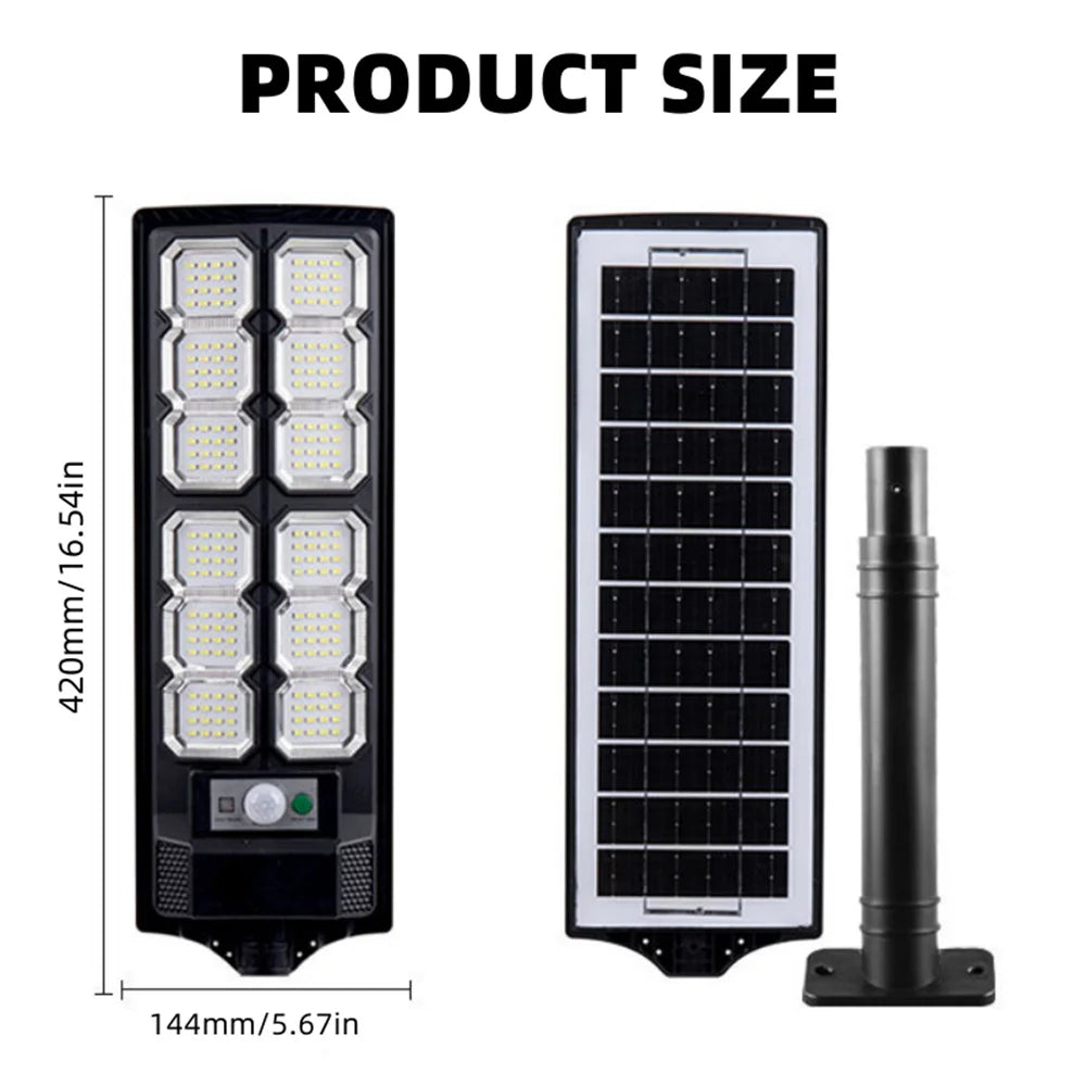 2 Pack Solar Street Lights Outdoor Waterproof 192LED DuskToDawn