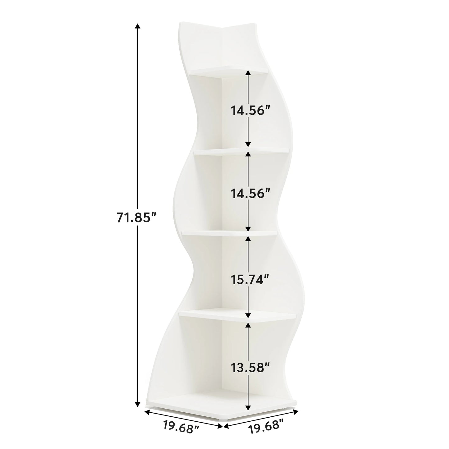 Tribesigns Corner Shelf Modern Wall Shelf Bookcase Plant Stand
