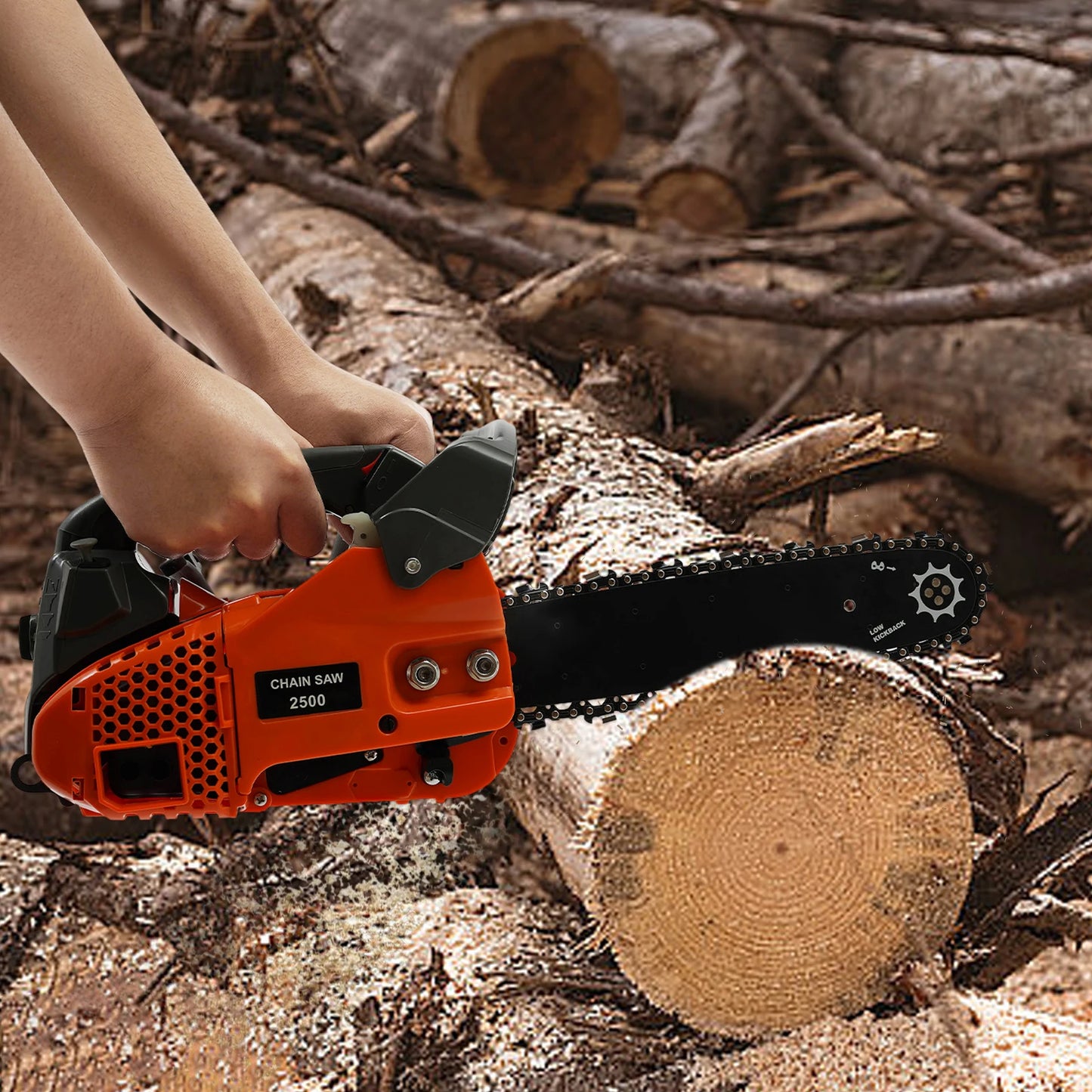 Gas Chainsaw 25.4cc Top Handle Portable Handheld Wood Cutting