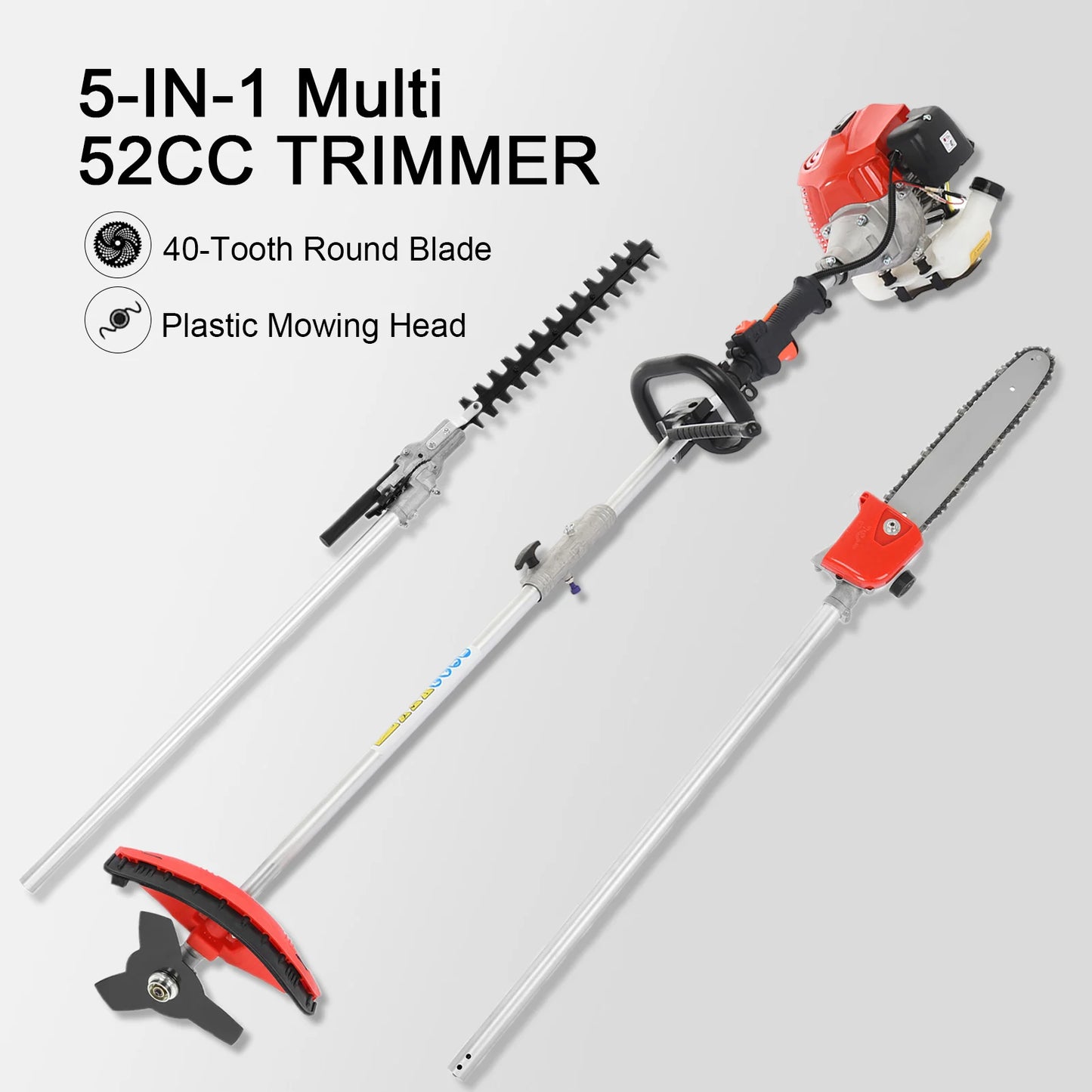 Petrol Hedge Trimmer Gas Five In One Garden Tool Cutter