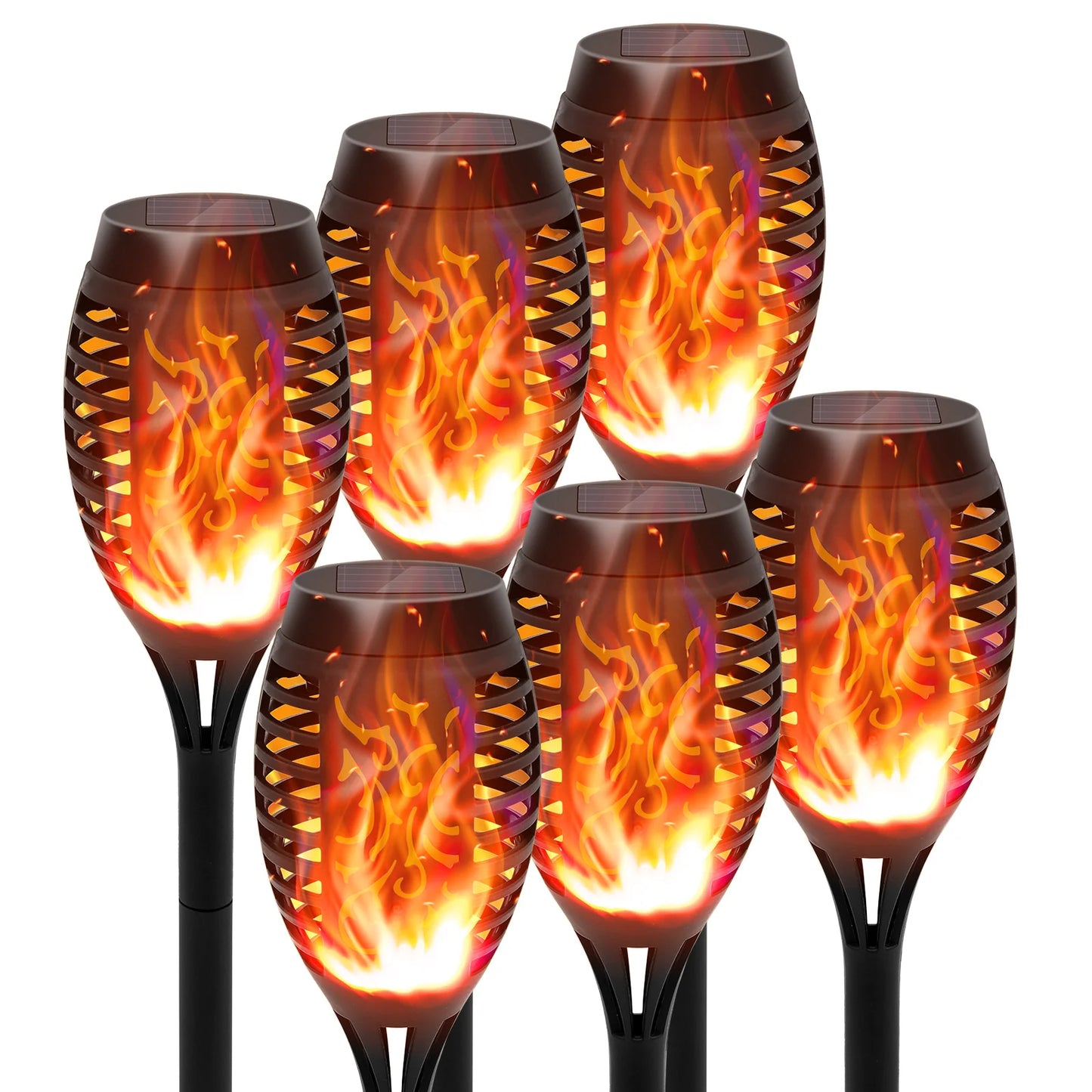 Solar Torch Lights With Flickering Flame LED Outdoor Path Garden