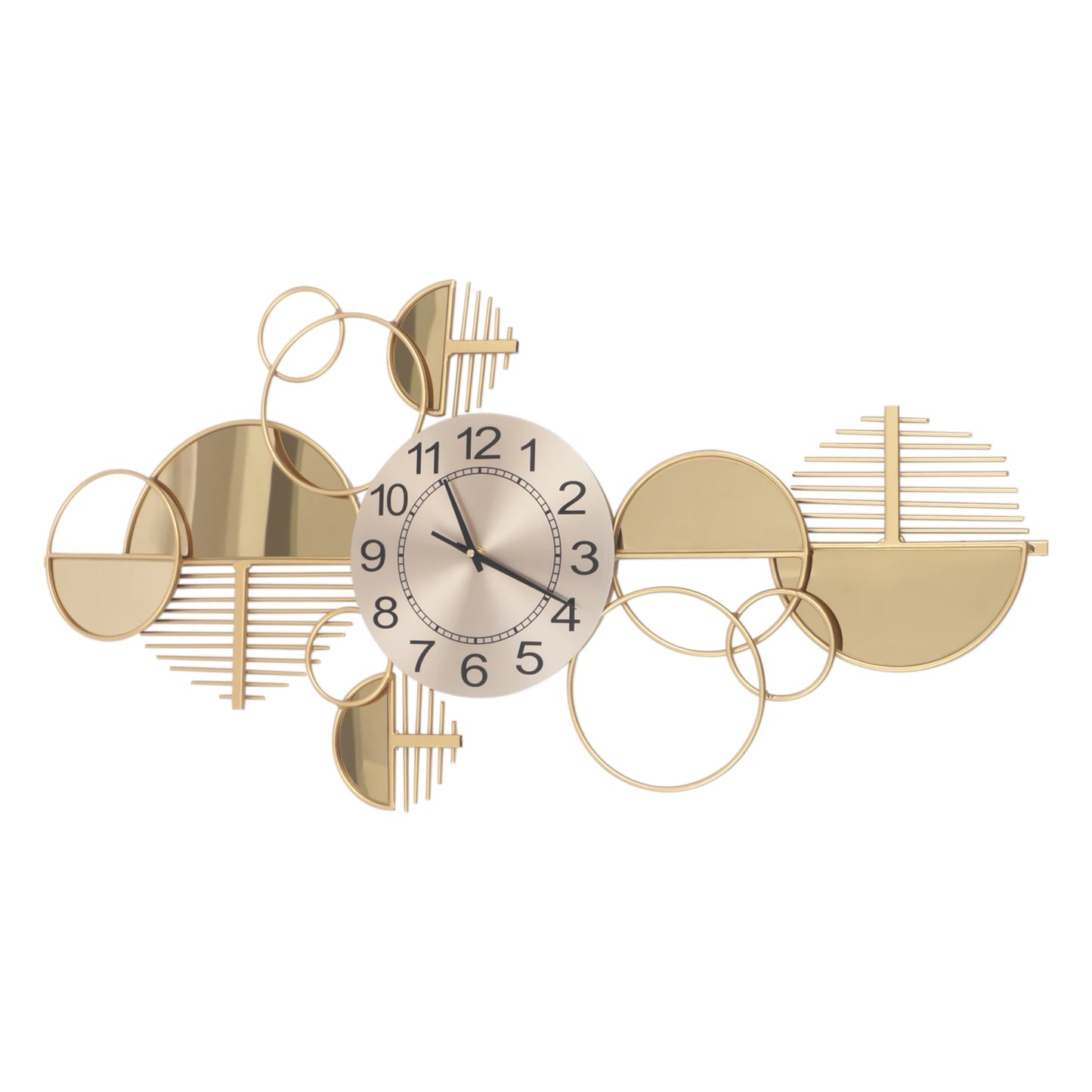 Modern Metal Wall Clock Battery Operated Silent