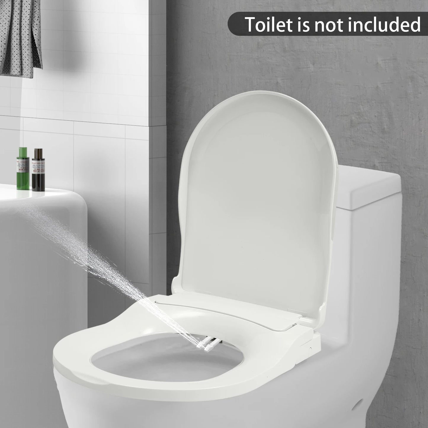 Non Electric Bidet Seat With Dual Nozzles For Elongated Toilets