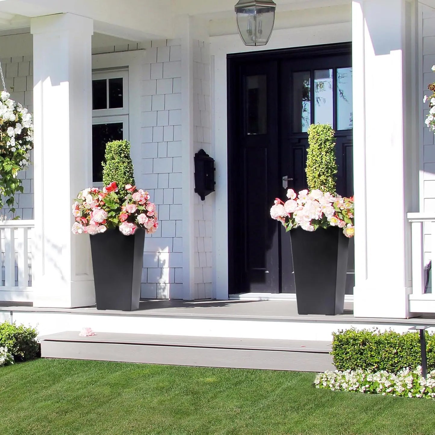 HobbyLane Tall Planter With Shelf Insert For Indoor Outdoor Use