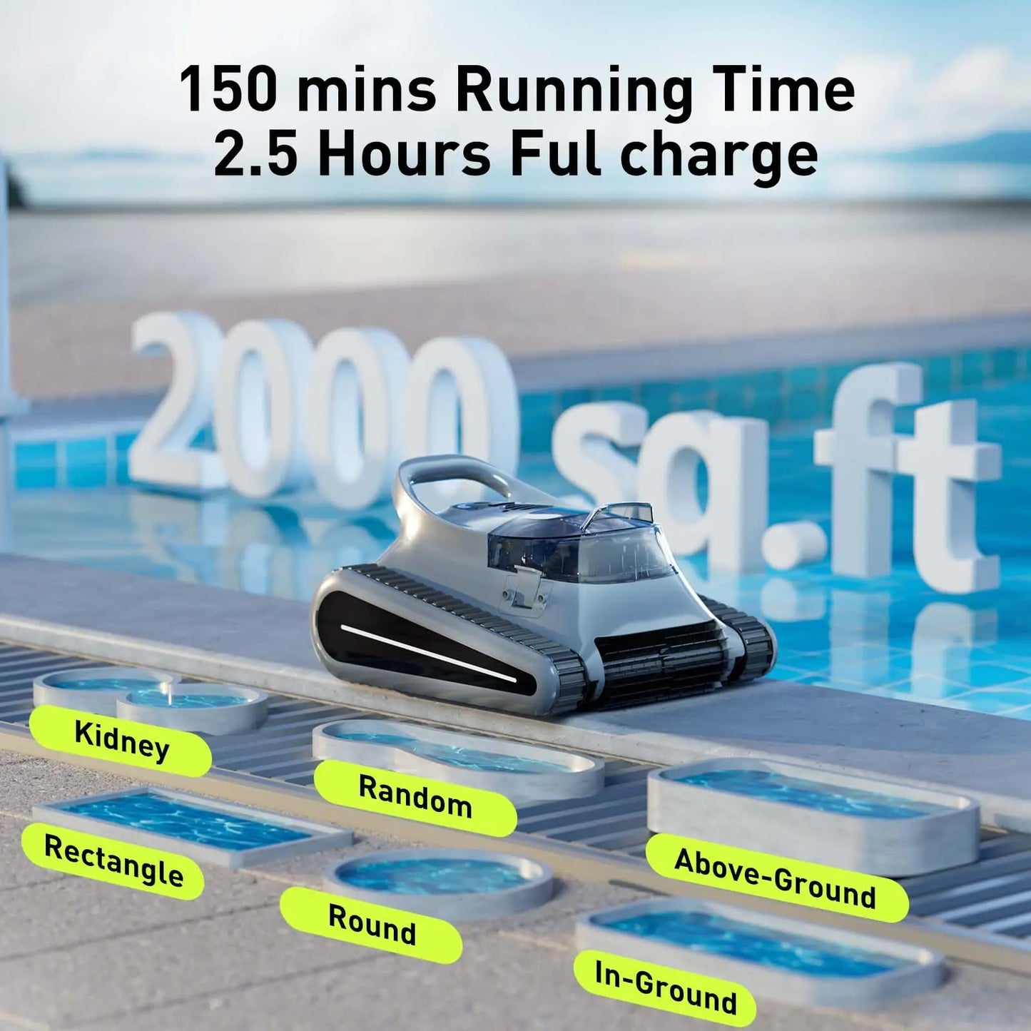 Seauto Crab Pro Cordless Robotic Pool Cleaner for Inground Pools