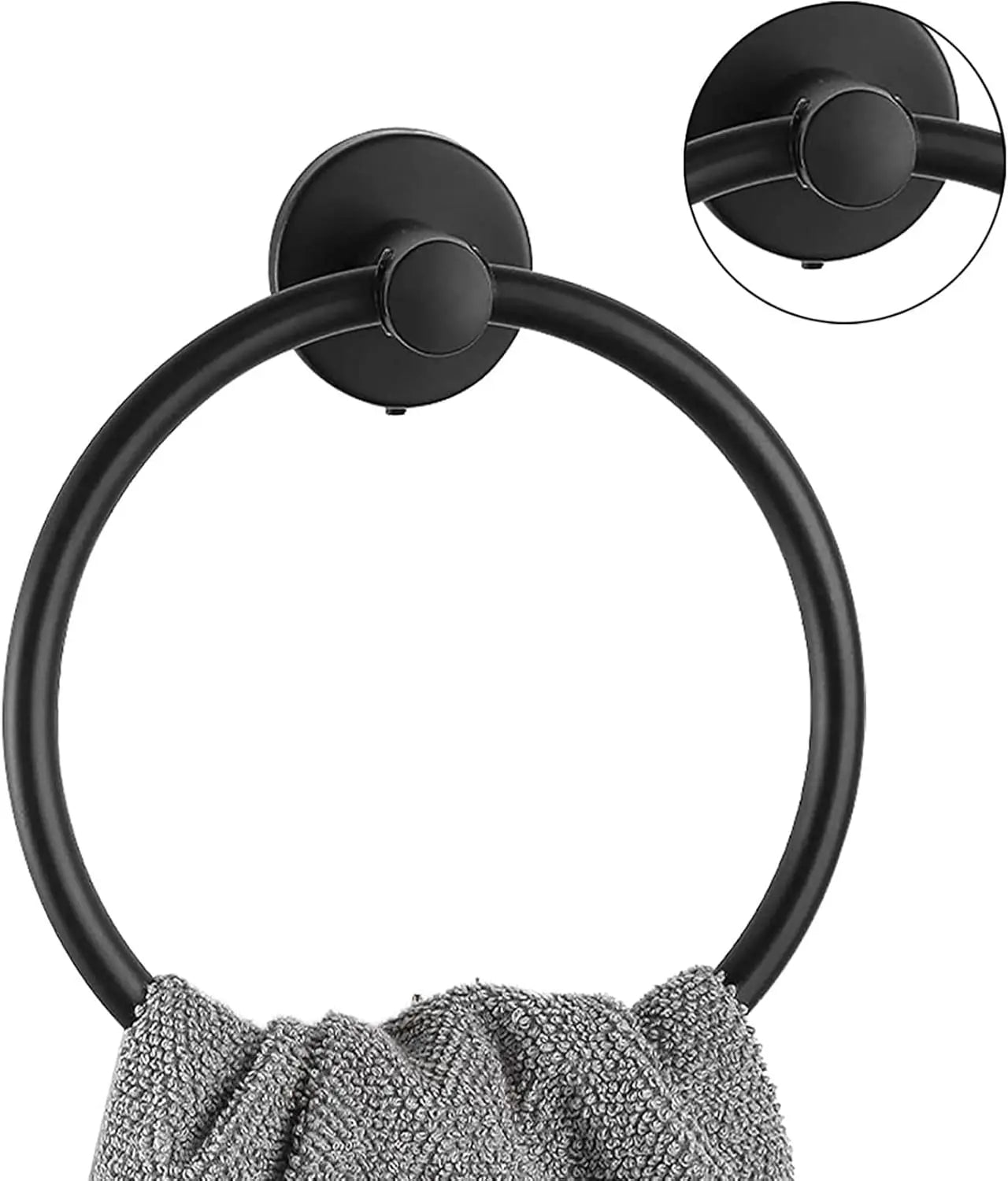 Stainless Steel Wall Mounted Round Towel Ring Bathroom