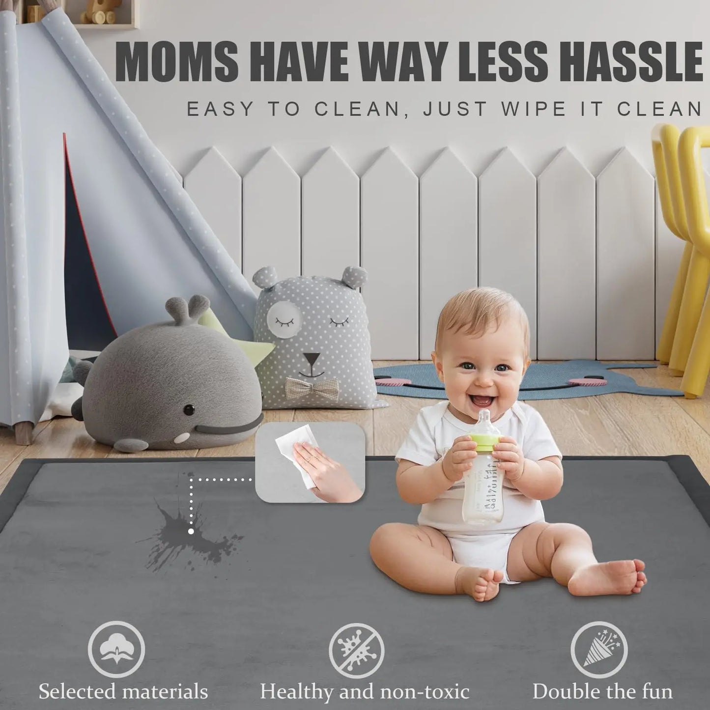 PaPaMat Baby Play Mat Tatami Style Non Slip Floor Rug