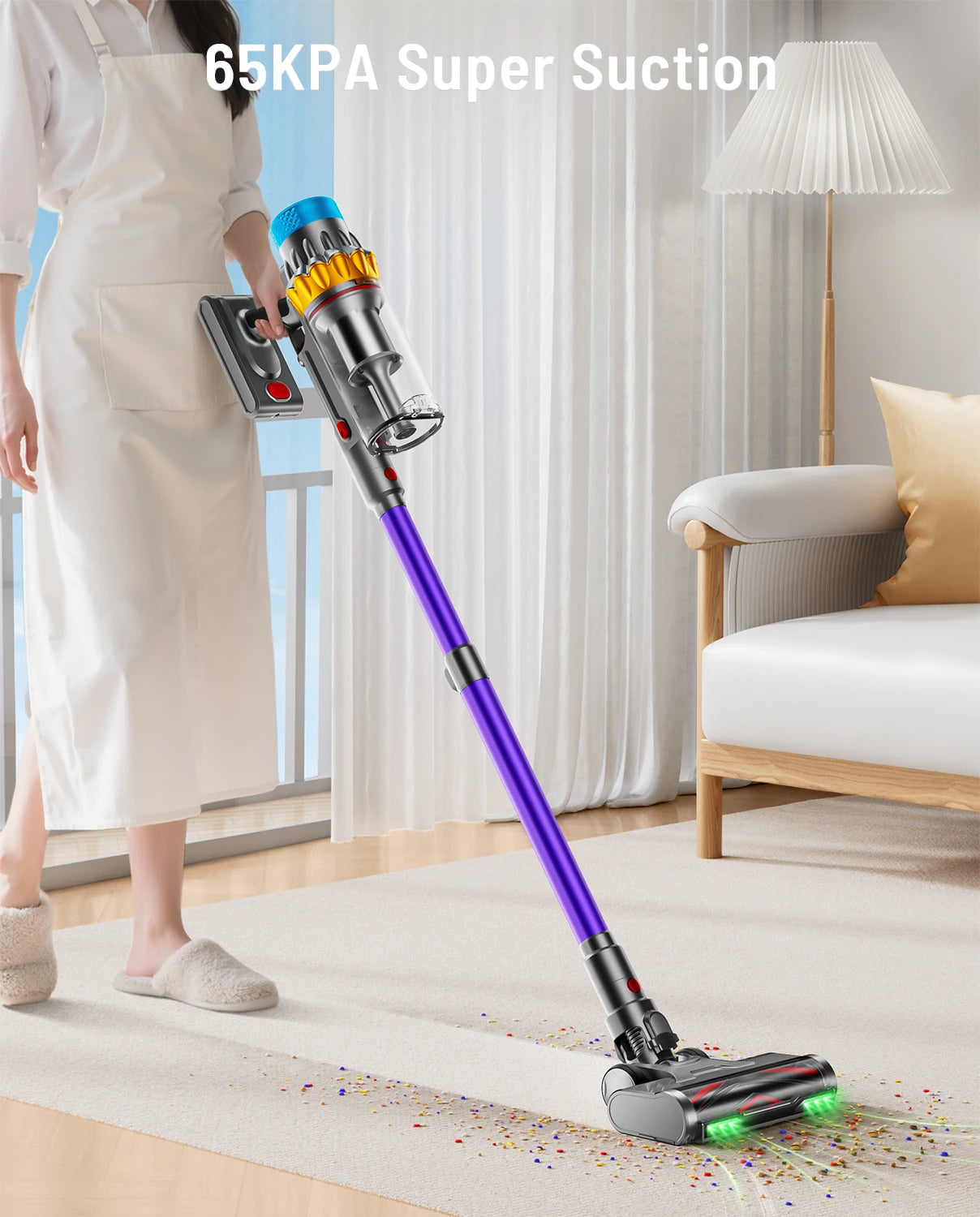 VAKERR X15 Pro 650W Cordless Vacuum Cleaner 65KPa Suction For Pet Hair