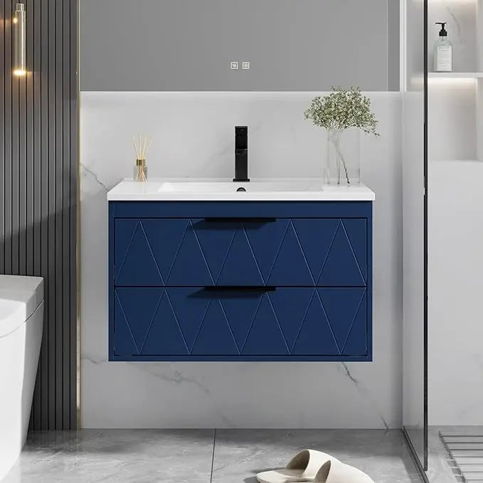 Bathroom Vanity Cabinet With Sink Wall Mounted Floating Soft Close