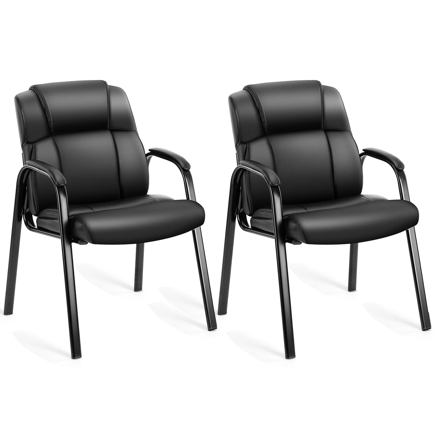JHK Leather Waiting Room Cushioned Arm Office Guest Chair
