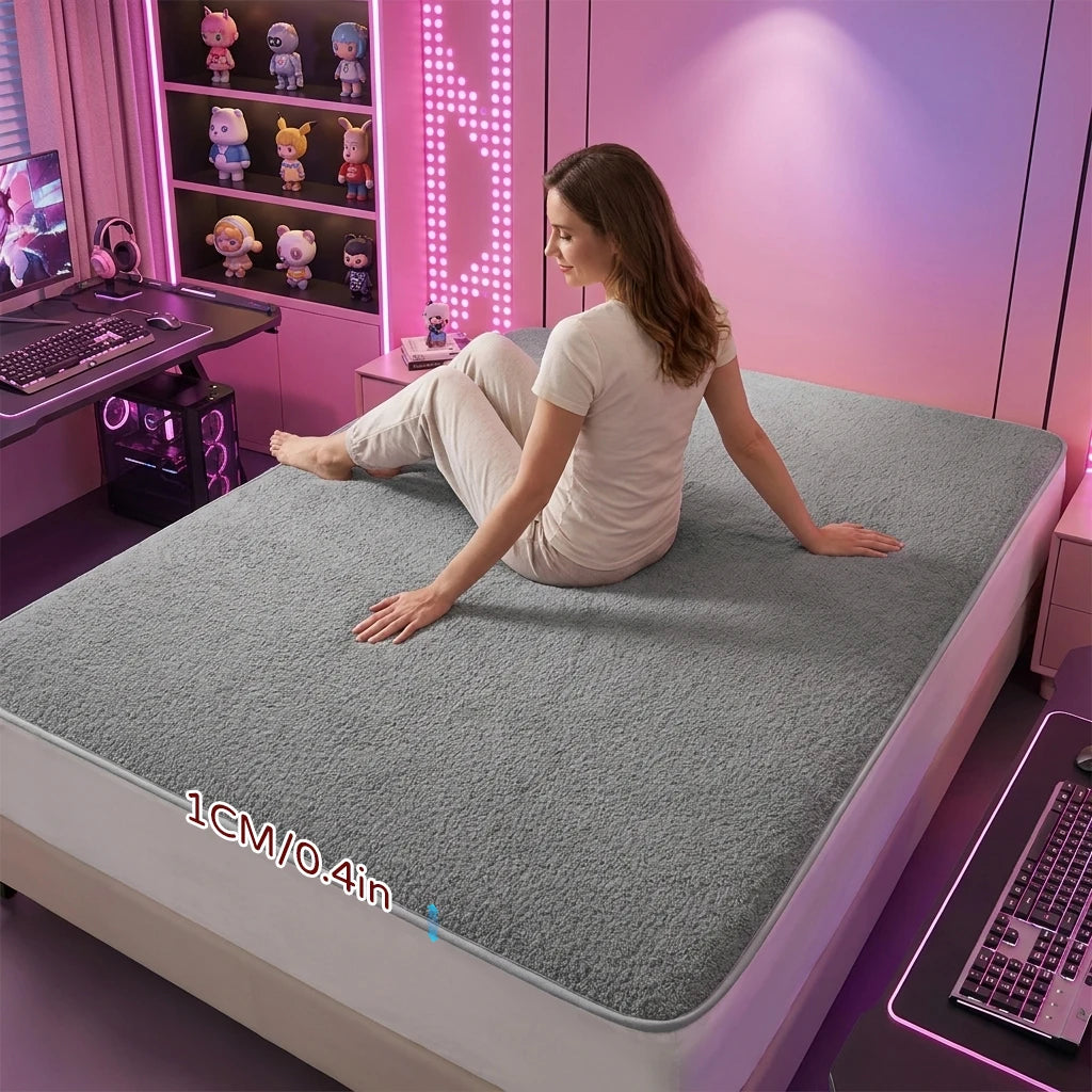 Waterproof Quilted Mattress Protector Pad With Non Slip Elastic Bands