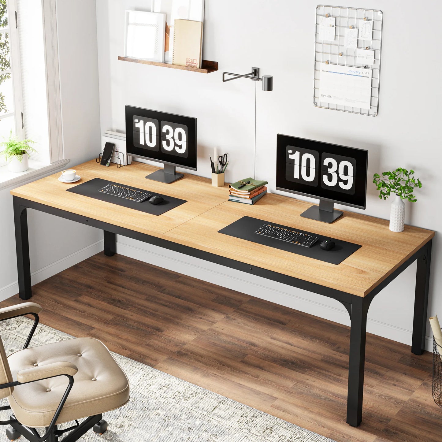 Tribesigns Extra Long Computer Desk For Two People Home Office