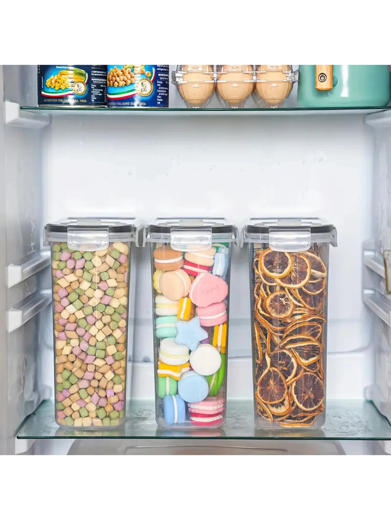4 Piece Airtight Food Storage Containers With Lids For Kitchen Pantry