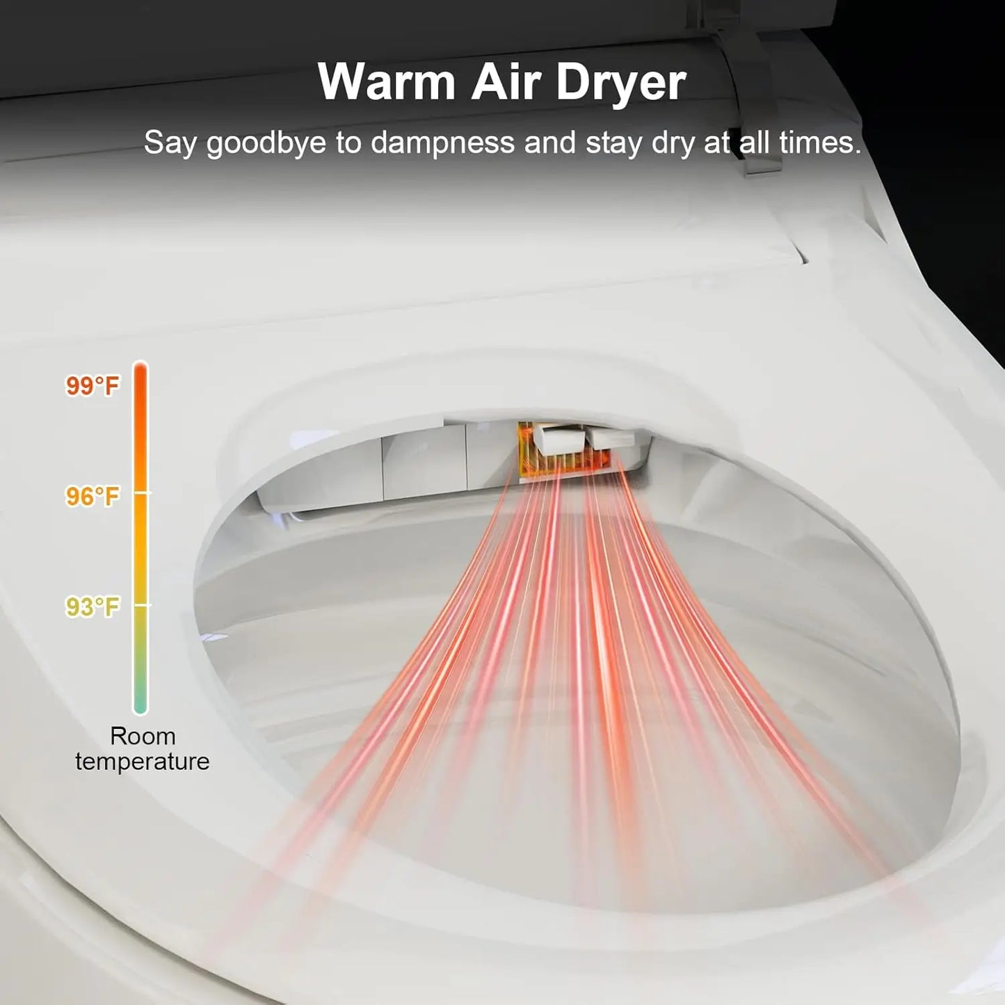 Smart Toilet With Bidet, Auto Open Close And Auto Flush