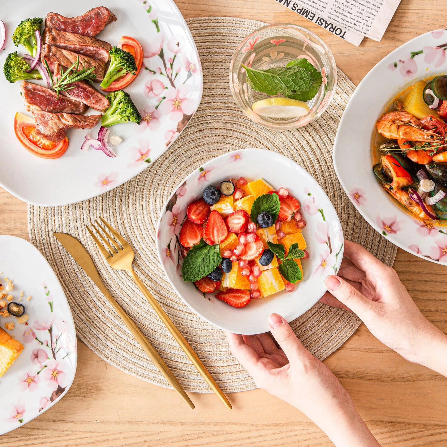 Malacasa Annie Porcelain Dinnerware Set For 6 To 12 People