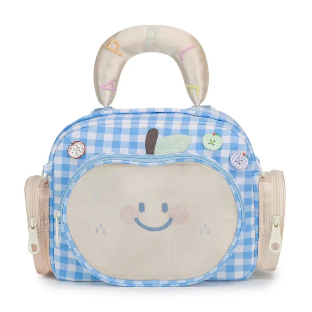 Kabaqoo Transparent Apple Graphic Backpack For Student Travel