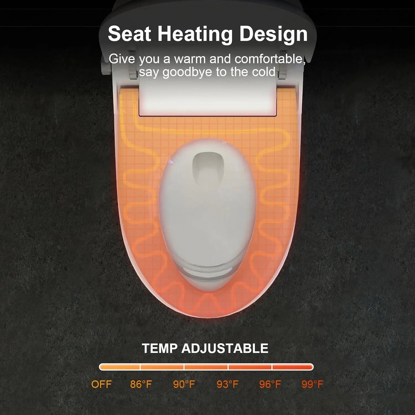 Smart Toilet With Bidet, Auto Open Close And Auto Flush