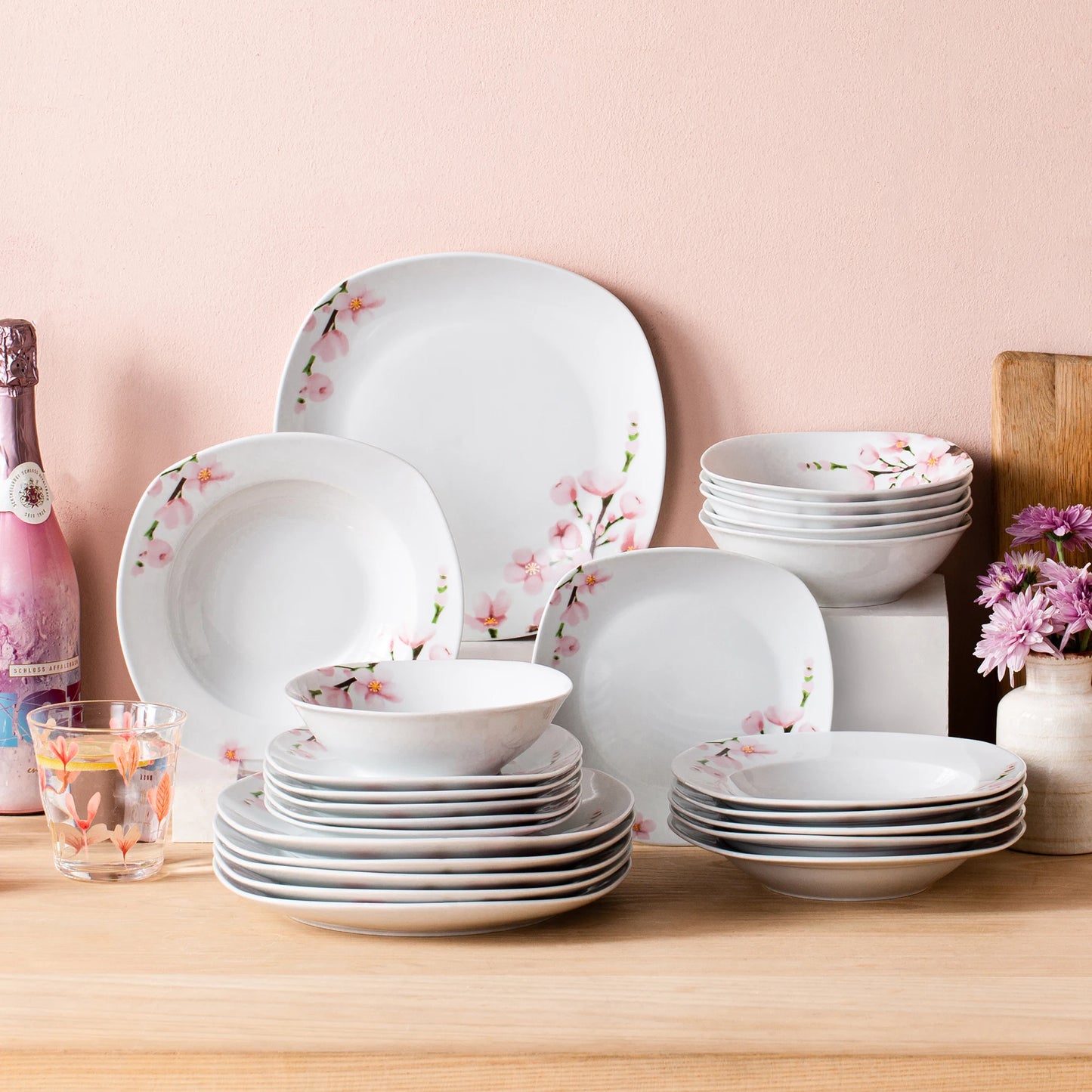 Malacasa Annie Porcelain Dinnerware Set For 6 To 12 People