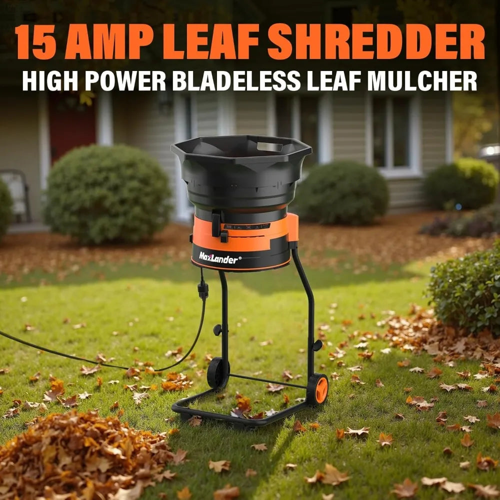 Electric Leaf Mulcher Shredder 15A 8400 RPM 18 To 1