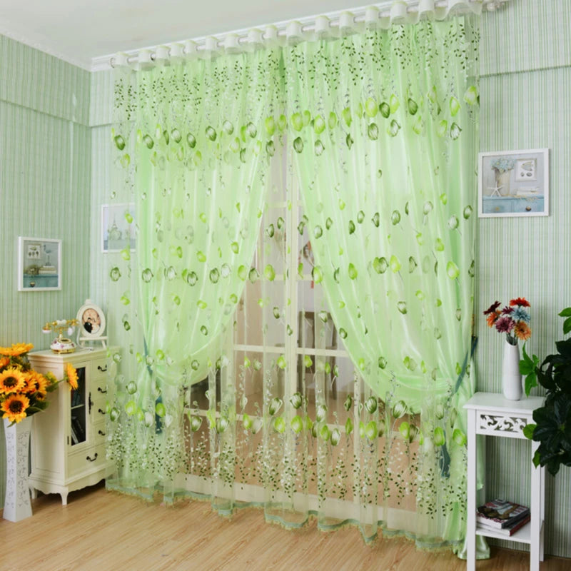 Beeinch Modern Tulip Window Curtain for Living Room Home Decor